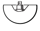 Halbkugelförmiger Tastereinsatz, Keramik, M3, Ø30,0 H=17,0 von Renishaw